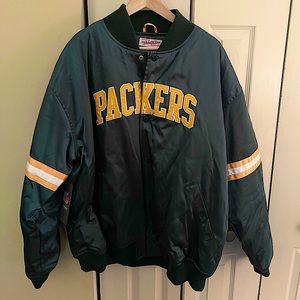 Packers Mitchell & Ness Heavyweight Satin Jacket